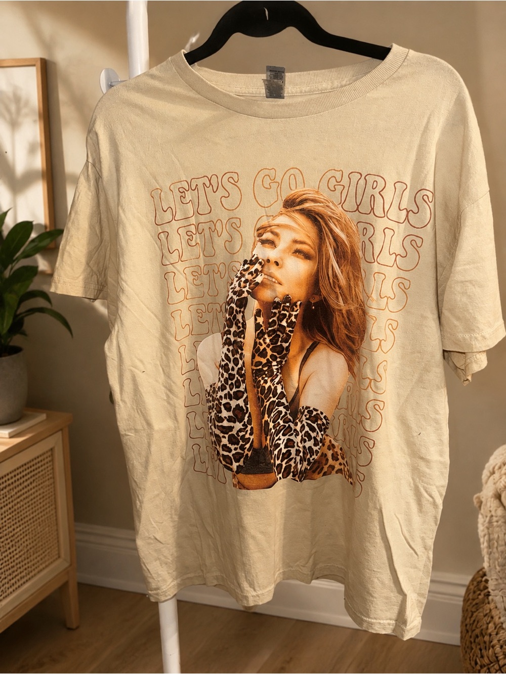 Shania Twain Let's Go Girls Tee with Leopard Print
